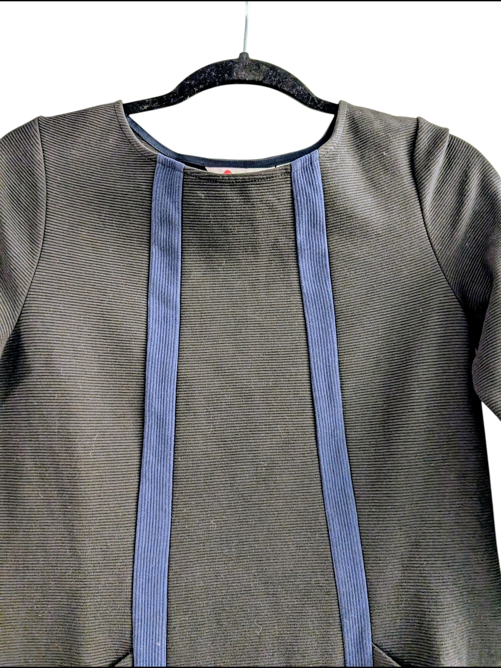 BODEN Anita Ottoman Tunic, Black / Blue, Pockets, Size 10 - Picture 8 of 12